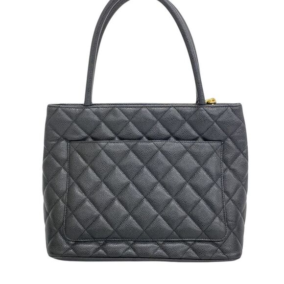 Chanel Medaillon Black Leather Tote Bag (Pre-Owned) - Picture 2 of 10